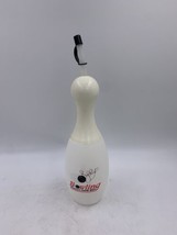 Vintage Bowling Pin Water Bottle with Straw Prototype Discolored and Yel... - $11.30