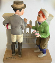 Large Danbury Mint Norman Rockwell Figurine Boys &quot;The Rivals&quot; 6x5.25x2.75&quot; 1.2LB - £46.70 GBP