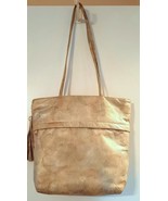 SHARIF Vegan LEATHER Large TOTE Shoulder BAG Purse Muted Metallic Shell ... - $52.41 CAD