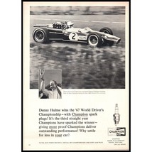 1968 Champion Spark Plugs Grand Prix Race Vintage Print Ad Denny Hulme W... - £8.30 GBP