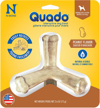 N-Bone Quado Dog Treat Peanut Flavor Average Joe 4 count N-Bone Quado Dog Treat  - £27.51 GBP