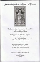 Feast Of The Sacred Heart Of Jesus Solemn High Mass St Paul&#39;s Basilica Toronto - $3.45