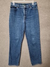 Lauren Jeans Ralph Lauren Classic Straight Womens 12 Blue Medium Wash Co... - $24.62