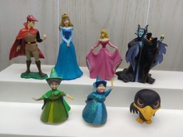 Disney princess Aurora USED figure lot Prince Maleficent Godmothers Diablo Funko - $24.74