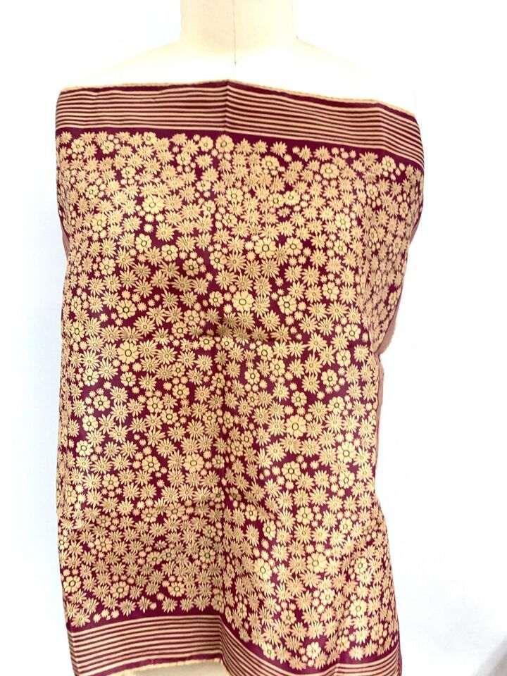 Vintage The Studio for Robinson &amp; Golluber Silk scarf 21&quot; Square Hand ro... - $21.38