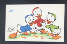 Vintage 1950s Walt Disney Tobler Chocolates Huey Dewey Louie Postcard France - £14.80 GBP