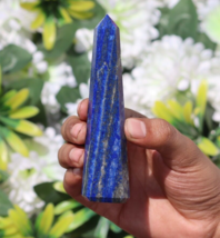 170g Natural Lapis Lazuli Crystal Tower - High Grade Obelisk-Crystal Tower Point - £43.51 GBP