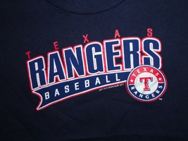 Blue  2011 Texas Rangers Baseball  MLB Youth M  T-shirt Very Nice - £13.21 GBP