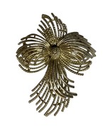 Vintage LISNER Silver Tone Maltese Cross Brooch Twisted and Smooth Spray - $20.37