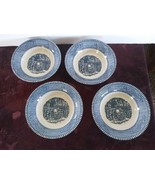 Set Of 4 Vintage CURRIER &amp; IVES ROYAL CHINA 5.5” Berry Bowls Dessert Bowls  - £15.77 GBP