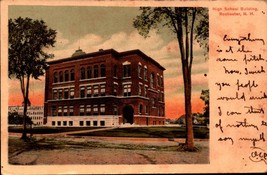 High School Building, Rochester, New Hampshire -UDB Old Vintage Postcard -BK37 - £2.71 GBP