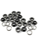 1/4&quot; Hole Size 100 Sets Gunmetal Black Metal Grommets Eyelets With Washe... - £20.74 GBP