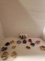 16 Pierced Wide Hoop Earrings Bag #2 - $64.00