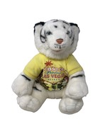 Build A Bear Retired Siberian White Tiger Plush w/ Las Vegas Shirt - £47.30 GBP