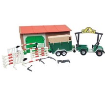 Playmobil Pony Riding School Ranch &amp; Equestrian Show Jumping Jeep &amp; Trai... - £18.85 GBP