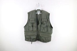 Vtg 90s Streetwear Mens 2XL Faded Multipocket Tactical Fly Fishing Vest Green - £38.72 GBP