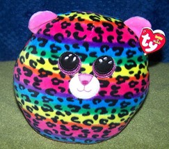 Ty Squish-A-Boo Dotty MULTICOLOR LEOPARD 8&quot;H NWT - £12.34 GBP