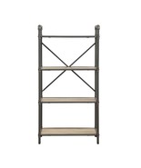 Itzel Bookshelf, Antique Oak &amp; Sandy Gray Finish - $266.64 CAD