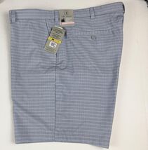 PGA TOUR Mens Regular fit Golf Shorts 40 Tradewinds Blue Grey Plaid 8in ... - $27.99