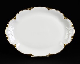 Haviland Limoges Ranson with Gold Rim Large Oval Platter, Antique France 13 7/8&quot; - £47.14 GBP
