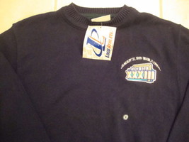 New With Tags Vintage NFL Super Bowl XXXIII logo athletic Sweater M - £19.85 GBP