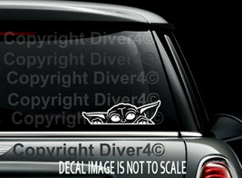 Peeking Baby Yoda Custom Car Van Window Decal Bumper Sticker US Seller - £5.26 GBP+