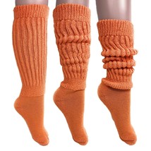 Women&#39;s Extra Long Heavy Slouch Cotton Socks 3 PAIRS Size 9 to 11 - £14.04 GBP