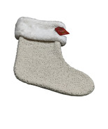 December Home Holiday Beige Soft Flurry Glittered Stockings 15inx8in - $67.61 CAD