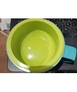 Aladdin Thermos Lunch Box Soup Bowl Built-In Spoon Blue Green 12oz Insul... - £7.81 GBP
