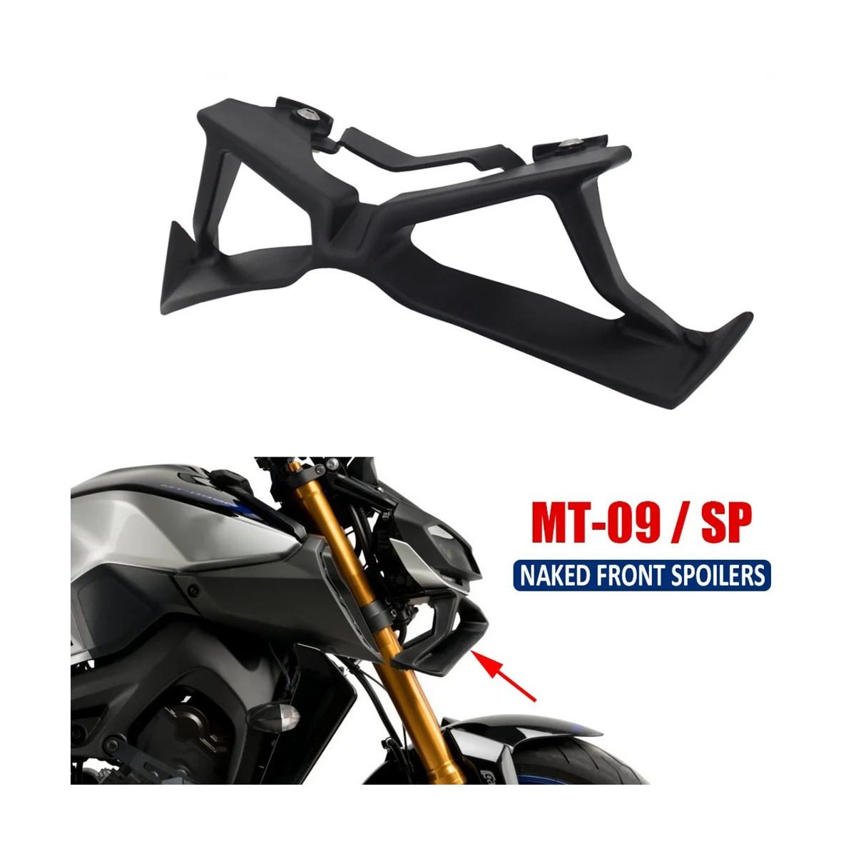 Motorcycle Downforce Frontal Spoilers Winglet Aerodynamic Wing Front Spo... - $164.64