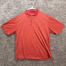 Grand Slam Shirt Men Large Red Striped Polo Golf Golfer Casual Top - £4.71 GBP