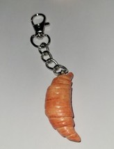 Croissant Keychain Accessory Bread Fob Clip Breakfast Accessory  - £6.65 GBP