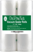 O2Frepak 2Pack (Total 100Ft.) 11X50 Rolls Vacuum Sealer Bags With Bpa Free, - £29.85 GBP