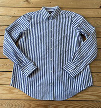 banana republic NWT $79.50 Men’s stripe button up shirt size M Blue White A2 - £27.89 GBP