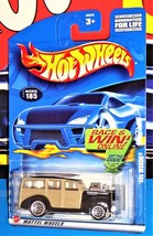 Hot Wheels 2002 Mainline Release #185 &#39;40s Woodie Black &amp; Tan w/ WSPs - £2.33 GBP