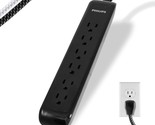 Philips 6 Outlet Surge Protector Power Strip, Designer Braided Power Cor... - $28.99