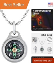 Pocket-Sized Survival Compass with Necklace: Perfect for Graduations &amp; B... - $38.92