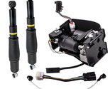 2x Rear Shock Absorber Struts &amp; Compressor Pump for Chevy GMC Cadillac 2... - $222.75
