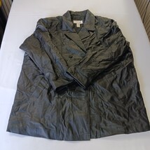 Veranesi RN#88842 Women's Black Lined Genuine Leather Buttons Jacket Size 28W image 10