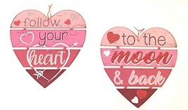 Greenbrier International Valentine&#39;s Day Message Hanging Hearts Decorati... - £10.73 GBP