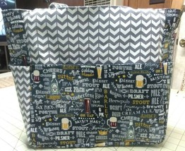 Beer Alcohol Glass Draft Craft Pilsner Stout Purse/Project Bag Handmade ... - £29.58 GBP