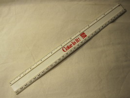 Vintage 1970&#39;s Coca-Cola 12&quot; / 30cm White Plastic Ruler : Coke Is It! - £3.93 GBP