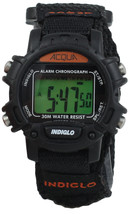 Acqua by Timex Womens Kids Digital Chronograph Watch Black Nylon Strap A... - $23.99