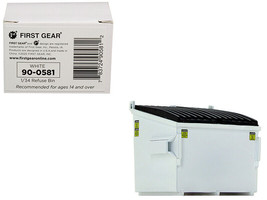 Refuse Trash Bin White 1/34 Diecast Model by First Gear - £16.70 GBP