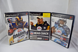 Lot of 3 PS2 Head Coach Madden NFL 2003 Madden 2008 All tested - £5.05 GBP