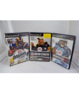 Lot of 3 PS2 Head Coach Madden NFL 2003 Madden 2008 All tested - £5.05 GBP
