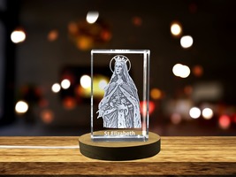 LED Base included | St. Elizabeth | Religious 3D Engraved Crystal - £31.96 GBP+