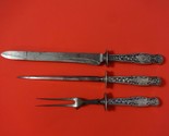 Heraldic by Whiting Sterling Silver Roast Carving Set 3pc HHWS Dated 1988 - £565.85 GBP