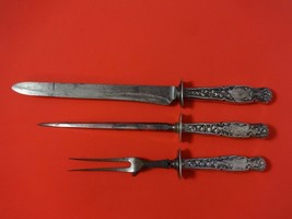 Heraldic by Whiting Sterling Silver Roast Carving Set 3pc HHWS Dated 1988 - £561.07 GBP