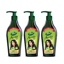 Dabur Amla Hair Oil Longer and Thicker Hair 550 ml Pack of 3 Stronger - $47.13